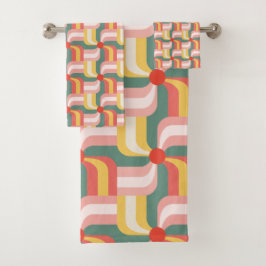 Abstrakte Pinwheels Badhandtuch Set