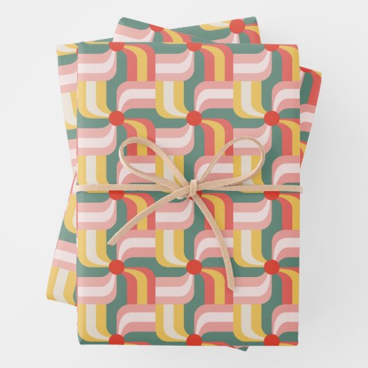 Abstrakte Pinwheels Geschenkpapier Set (Beispiel)