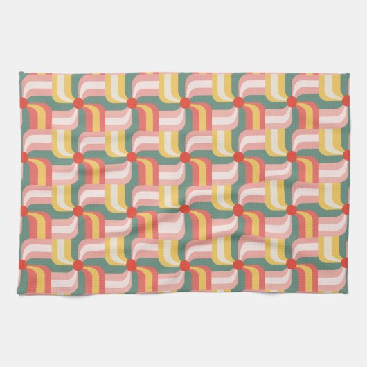 Abstrakte Pinwheels Geschirrtuch (Horizontal)