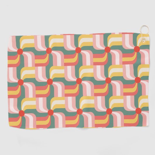 Abstrakte Pinwheels Golfhandtuch (Horizontal)