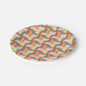 Abstrakte Pinwheels Pappteller (Schrägansicht)