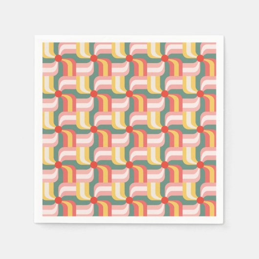 Abstrakte Pinwheels Serviette (Vorderseite)