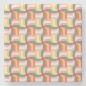 Abstrakte Pinwheels Steinuntersetzer (Vorderseite)