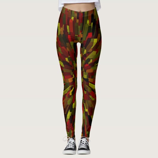 Abstrakte Pixel Leggings (Vorderseite)