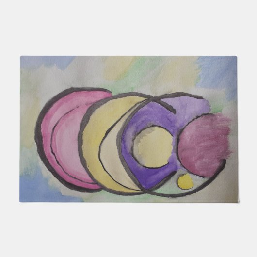 Abstrakte Planeten Kunst Türmatte (Vorderseite)