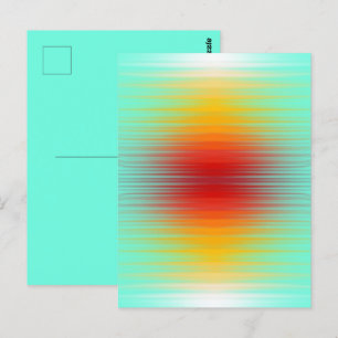 Abstrakte Plasma-Feldfarben für die Wiedereinführu Postkarte