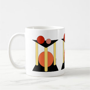 Abstrakte Plattformen, Säulen und Kreise Kaffeetasse