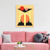 Abstrakte Plattformen, Säulen und Kreise Leinwanddruck (Insitu (Wohnzimmer))