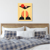 Abstrakte Plattformen, Säulen und Kreise Leinwanddruck (Insitu (Schlafzimmer))