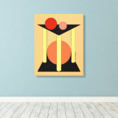 Abstrakte Plattformen, Säulen und Kreise Leinwanddruck (Insitu (Holzboden))