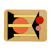 Abstrakte Plattformen, Säulen und Kreise Magnet (Horizontal)