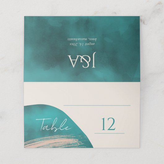 Abstrakte Platzkarte (Außenseite Aufgefaltet)