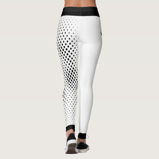 Abstrakte Polka Dot Skulls Leggings (Rückseite)