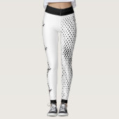 Abstrakte Polka Dot Skulls Leggings (Vorderseite)