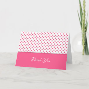 Abstrakte Polka dots rosa Textur.Text. Dankeskarte
