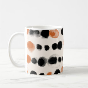 Abstrakte Polka Punkte: Aquarellgeometrie. Kaffeetasse