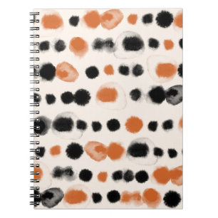 Abstrakte Polka Punkte: Aquarellgeometrie. Notizblock