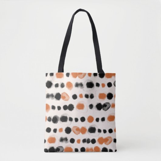 Abstrakte Polka Punkte: Aquarellgeometrie. Tasche (Vorderseite)