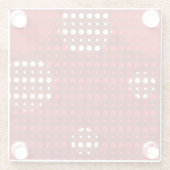 Abstrakte Polka-Punkte (dunkel) g9 Glasuntersetzer (Rückseite)