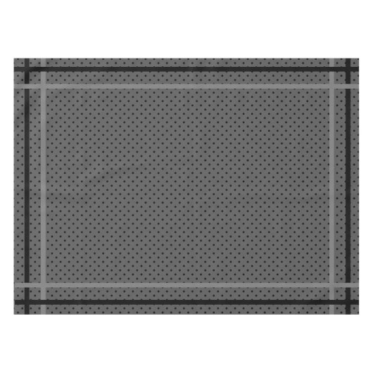 Abstrakte Polka Punkte graue weiße Kreise schwarze Tischdecke (Vorderseite (Horizontal))