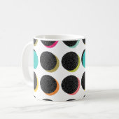 Abstrakte Polka-Punkte im Stil der Kaffeetasse (Vorderseite Links)