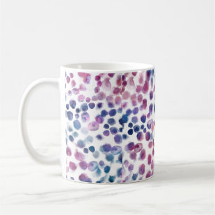 Abstrakte Polka-Punkte nahtlos in Pastellkolben Kaffeetasse