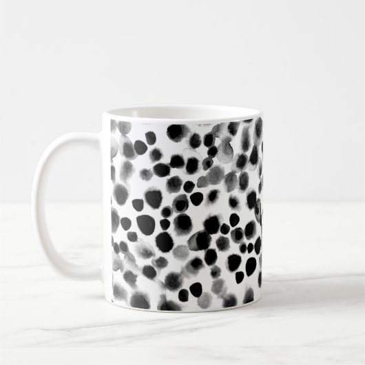 Abstrakte Polka-Punkte nahtlos Kaffeetasse (Links)