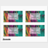 Abstrakte Polsterung Rechteckiger Aufkleber (Blatt)