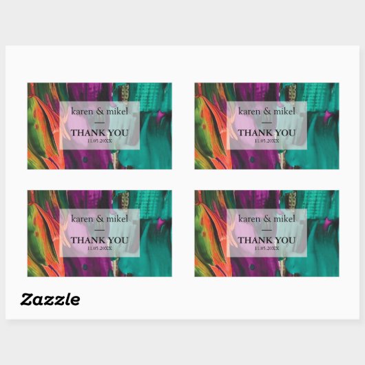 Abstrakte Polsterung Rechteckiger Aufkleber (Blatt)