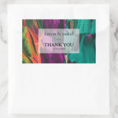 Abstrakte Polsterung Rechteckiger Aufkleber (Tasche)