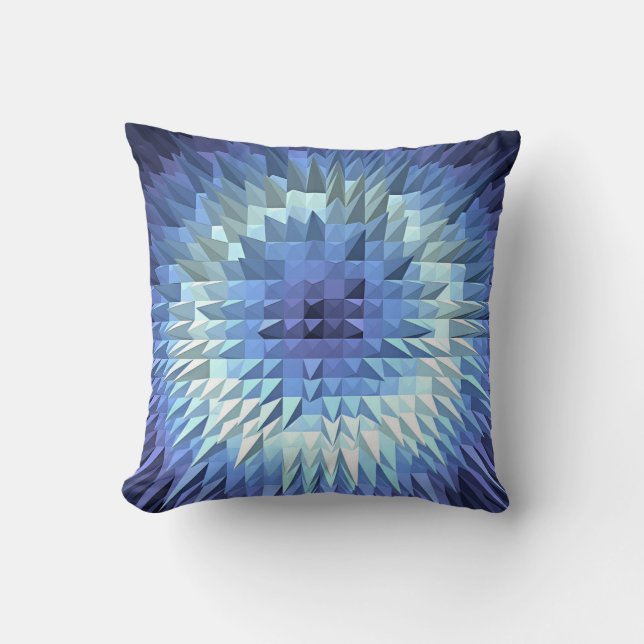 Abstrakte polygonale geometrische Beschaffenheit Kissen (Vorderseite)