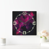 Abstrakte polygonale Polygeometrie Quadratische Wanduhr (Zuhause)