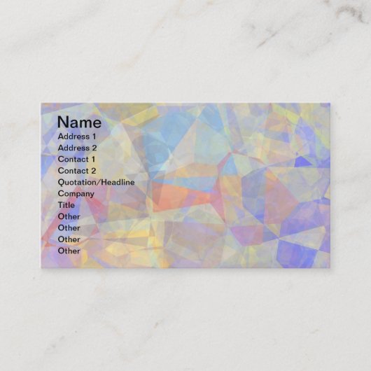 Abstrakte Polygone 36 Visitenkarte (Vorderseite)