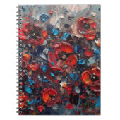 Abstrakte Poppies-Malerei Notizblock (Vorderseite)