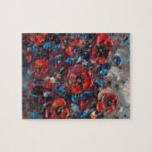 Abstrakte Poppies-Malerei Puzzle (Horizontal)