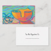 Abstrakte Portrait-Haarstylist Visitenkarte (Vorne/Hinten)