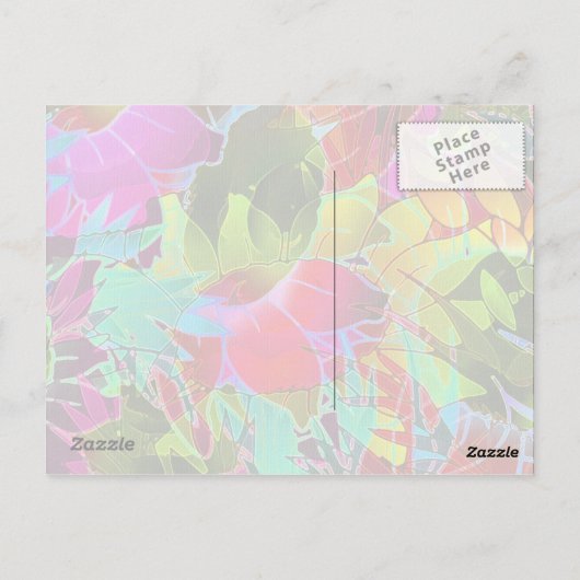 Abstrakte Postkarte (Rückseite)