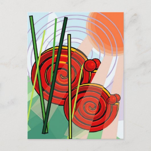 Abstrakte Postkarte (Vorderseite)