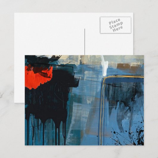 abstrakte Postkarte (Vorne/Hinten)