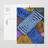 abstrakte Postkarte "Ägyptische Links" (Vorne/Hinten)