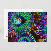 Abstrakte Postkarte Cape Daisy (Vorne/Hinten)