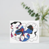 abstrakte Postkarte "Creepy Crawly" (Stehend Vorderseite)