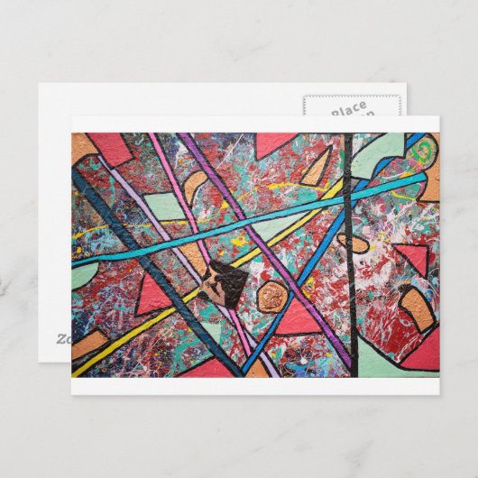 Abstrakte Postkarte des Entwurfs-I (Vorne/Hinten)