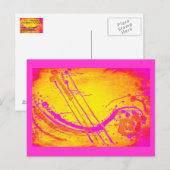 Abstrakte Postkarte "Hot Pink" (Vorne/Hinten)
