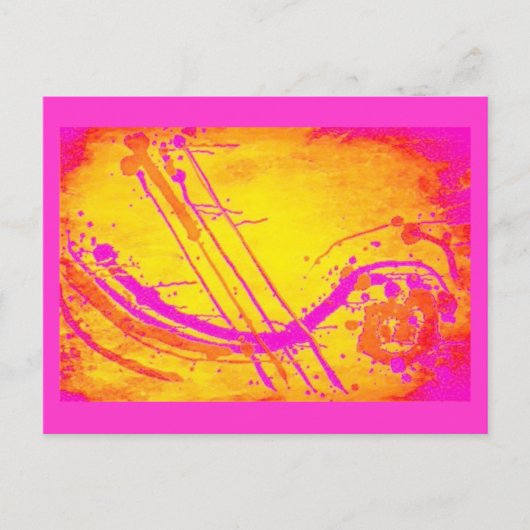 Abstrakte Postkarte "Hot Pink" (Vorderseite)