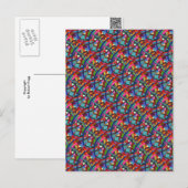 abstrakte Postkarte mit gepolstertem Bild "gefixt" (Vorne/Hinten)
