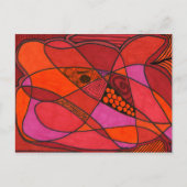 abstrakte Postkarte "Studie in Reds" (Vorderseite)