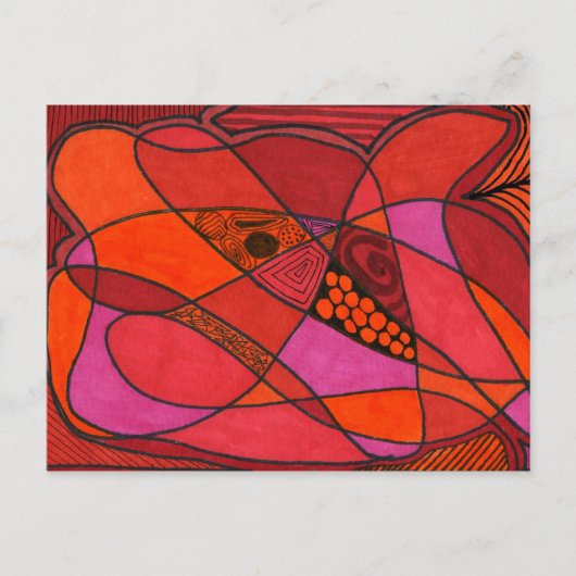 abstrakte Postkarte "Studie in Reds" (Vorderseite)