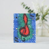 abstrakte Postkarte "The Sound of Red" (Stehend Vorderseite)