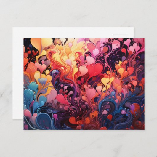 Abstrakte Postkarten (Vorne/Hinten)